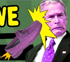 Schuhe auf George W. Bush in Bagdad